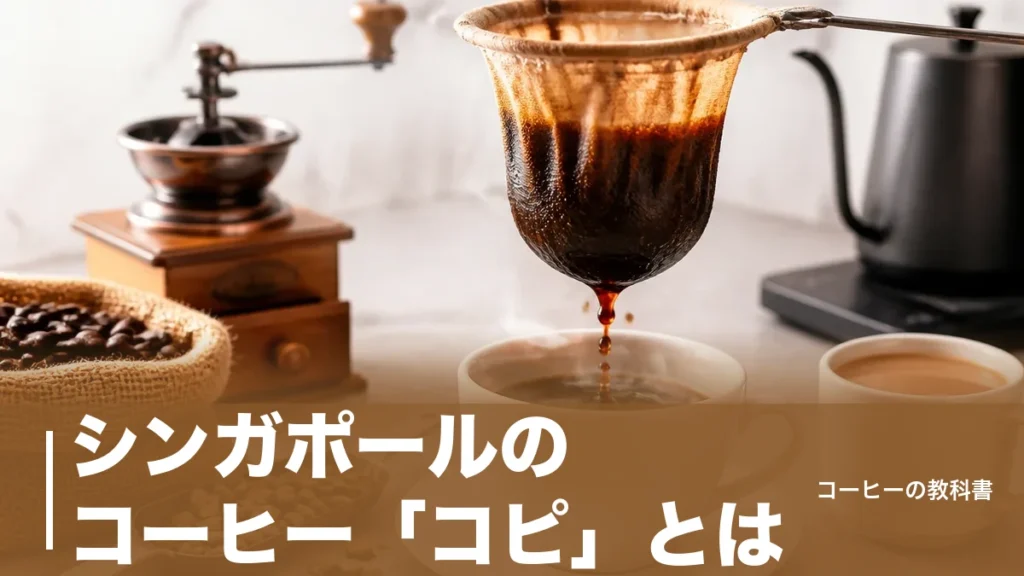 シンガポールのコーヒー「コピ」とは？マーガリンと砂糖で焙煎する豆と注文用語12の読み方のアイキャッチ画像