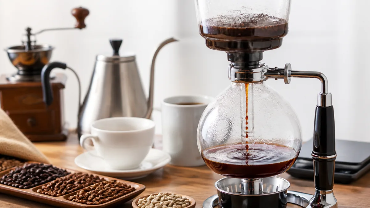 サイフォンの原理とは?コーヒーが「上がって、浸かって、落ちる」3つの動きの解説画像