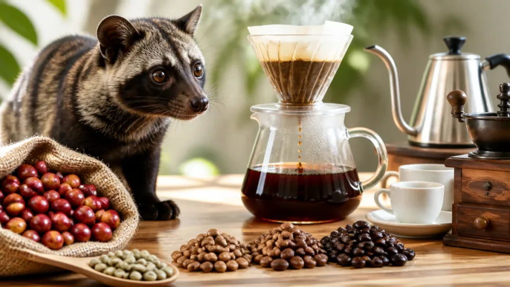 luwak coffeeとは？ジャコウネコの豆の正体と2025年研究でわかった3つの事実のアイキャッチ画像