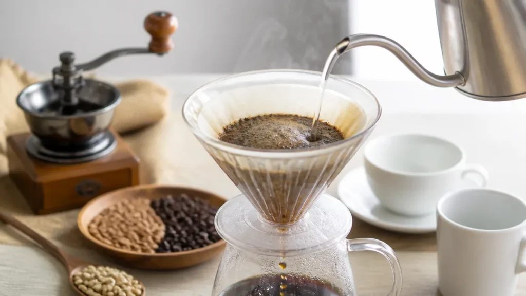 コーヒードリッパー代用は紙コップ？茶こし？器具なしで淹れる5つの方法と公式の注意点のアイキャッチ画像
