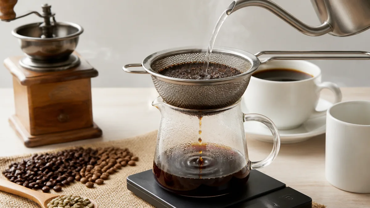 茶こしコーヒーは本当に淹れられる?「浸して濾す」仕組みで考えるの解説画像