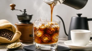 エスプレッソアイスコーヒーは40mlを氷に直接！薄まらない比率と急冷の理由のアイキャッチ画像