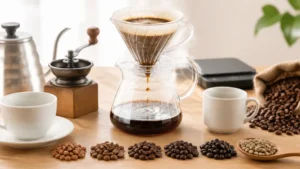 濃いコーヒーは粉を増やすのが基本？苦いだけと濃いの違いと1杯12gから始める淹れ方のアイキャッチ画像